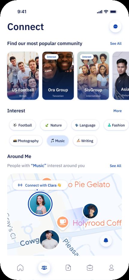 Comi Connect screen