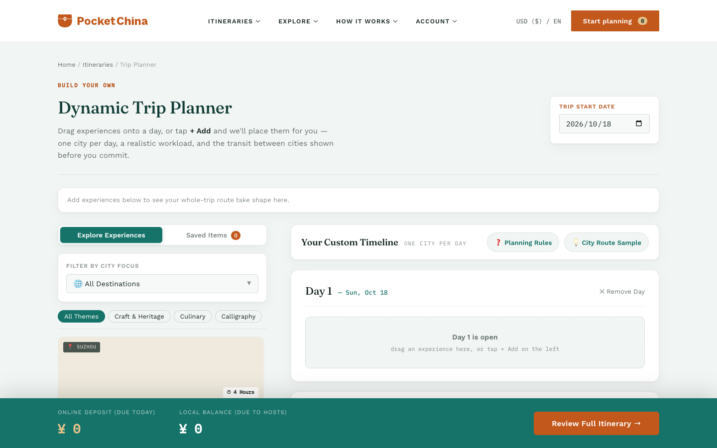 PocketChina Trip Plan System